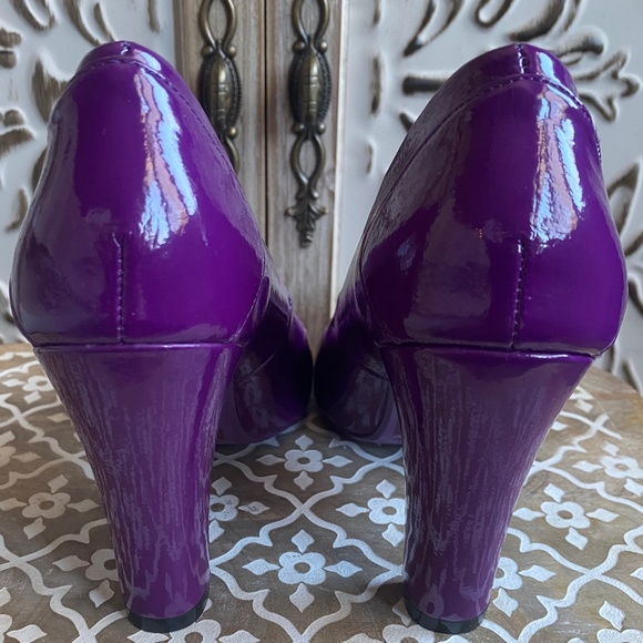 ποΈ Spring Purple Square Toe with Chunky Heel, Size 8 - Picture 5 of 10
